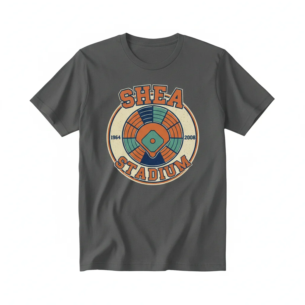 Shea Stadium Seats T-shirt | Vintage Mets Baseball Fan Gift | Unisex Retro Graphic Tee