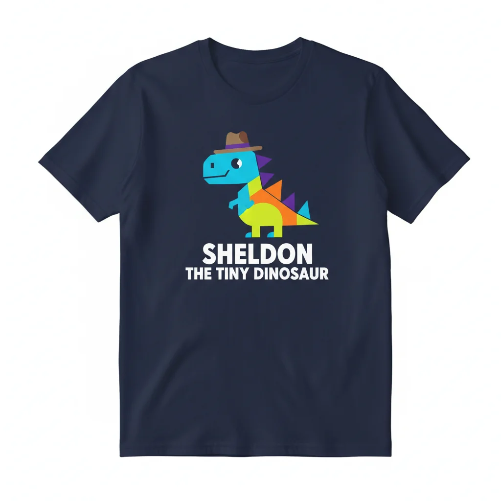Sheldon The Tiny Dinosaur T-Shirt – Ultra-Soft & Stylish Dino Tee 1 Sheldon The Tiny Dinosaur T-Shirt – Ultra-Soft & Stylish Dino Tee