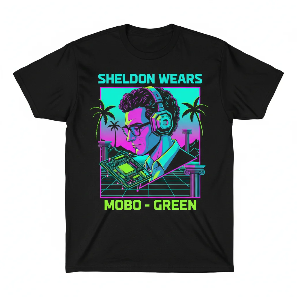 Sheldon Wears Mobo - GREEN Essential T-Shirt - Wearable Art for the Inspired Soul