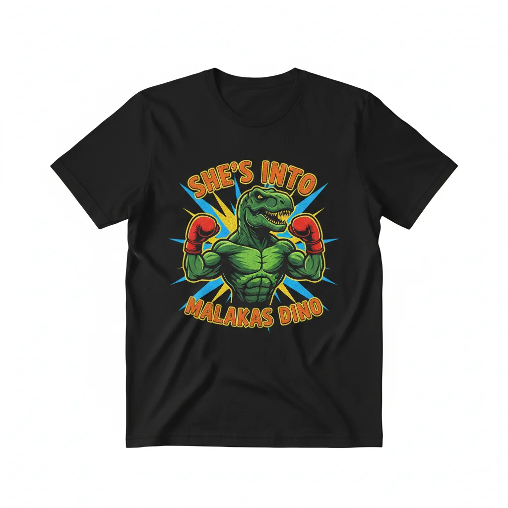 She's Into Malakas Dino Essential T-Shirt – Premium Cotton Graphic Tee