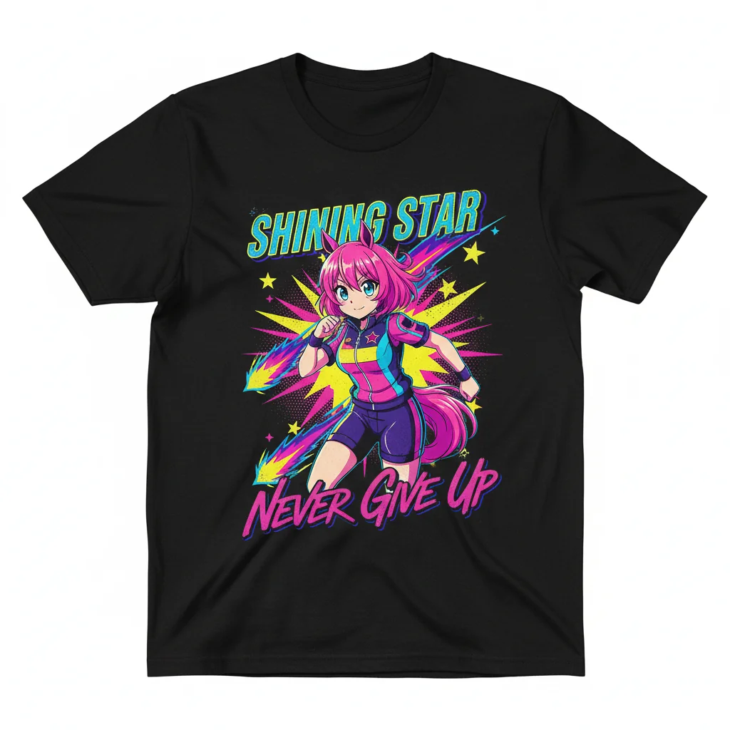 Umamusume Haru Urara "Shining Star Never Give Up" Premium T-Shirt