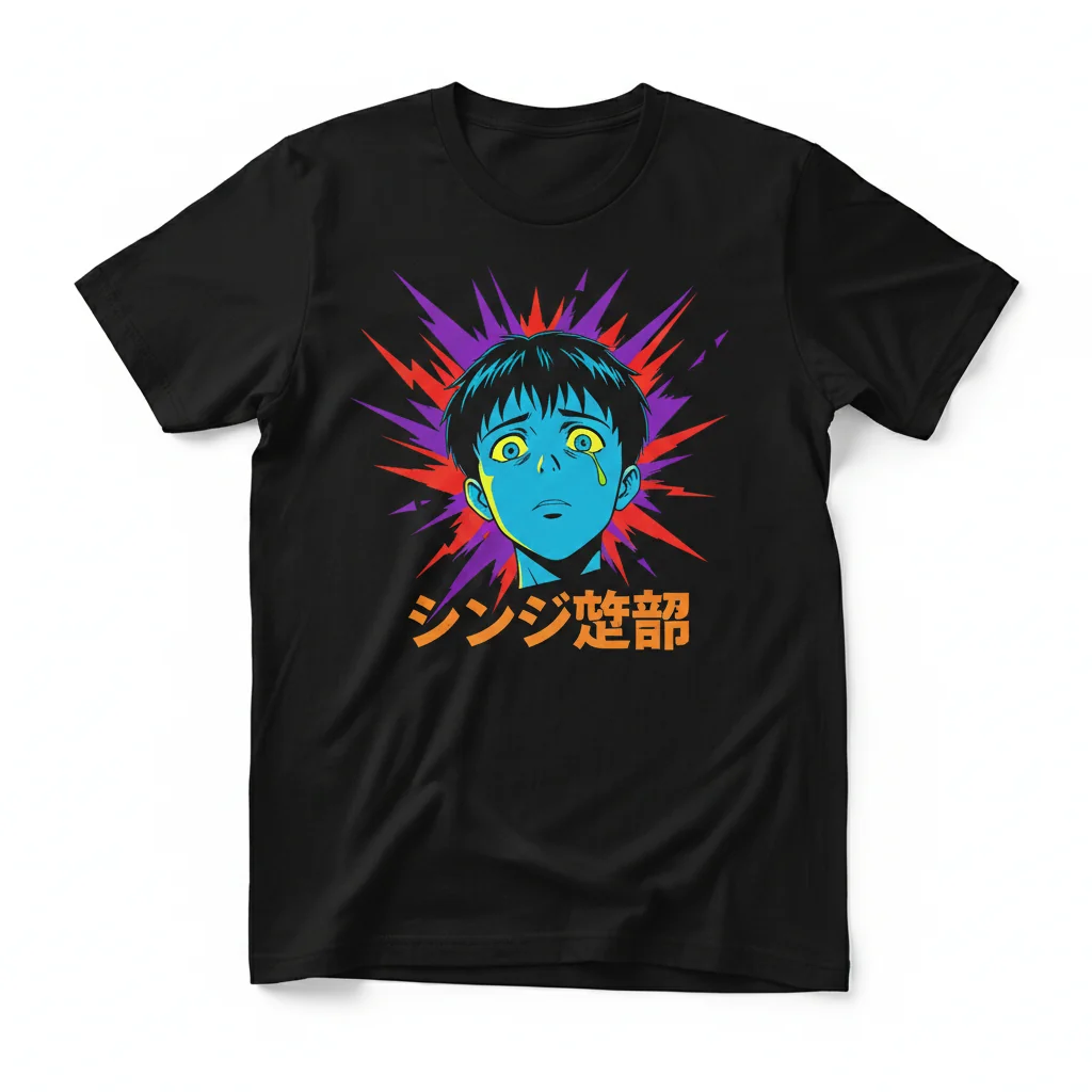 Shinji Ikari Despair Essential T-Shirt - Evangelion Fan Apparel