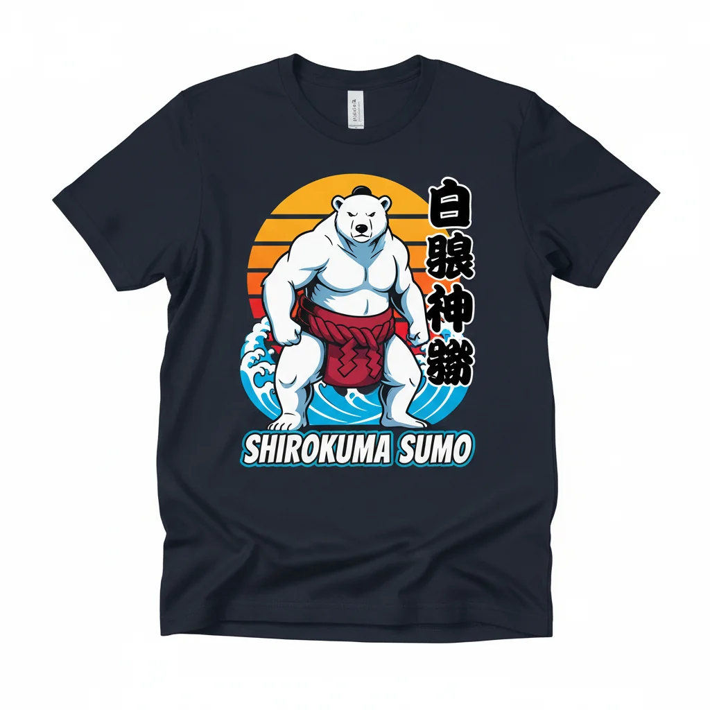 Shirokuma Sumo: The Gentle Giant's Triumph - Artistic Essential Tee