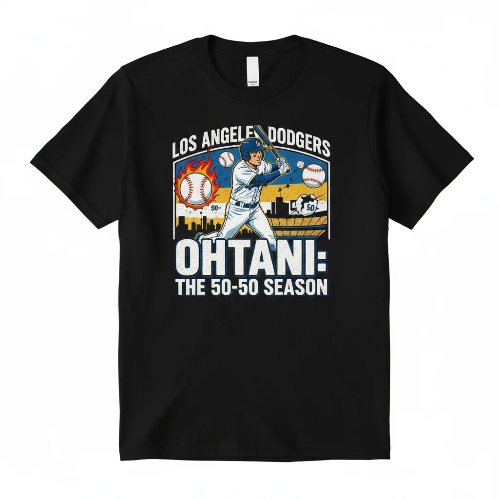 The Ohtani '50-50' Caricature Shirt | LA Dodgers Edition