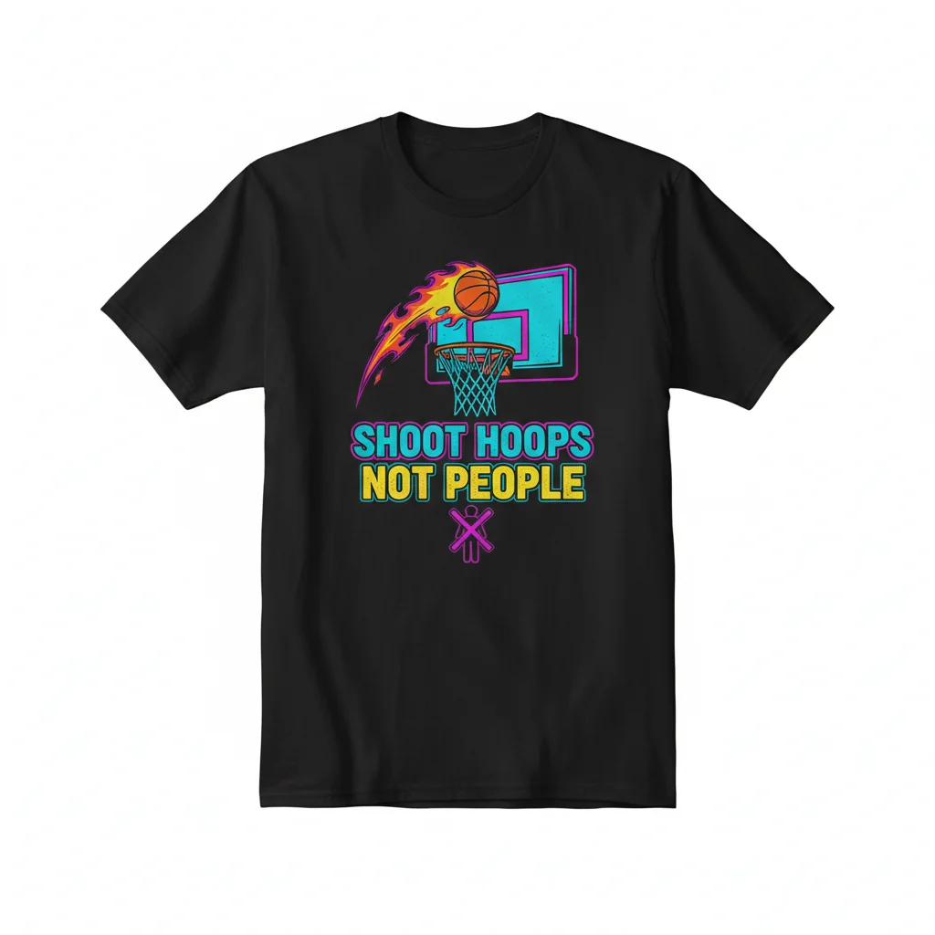 Shoot Hoops Not People Basketball T-Shirt - Essential Cotton Tee for Men & Women