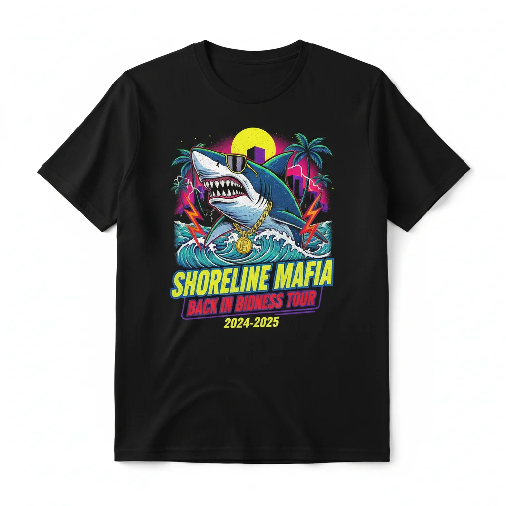 Shoreline Mafia Back In Bidness Tour T-Shirt - Official Concert Merch