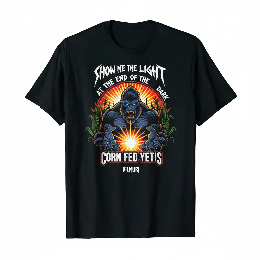 Bilmuri "Show Me The Light" Corn Fed Yetis Lyrics Metal Rock Band Essential T-Shirt