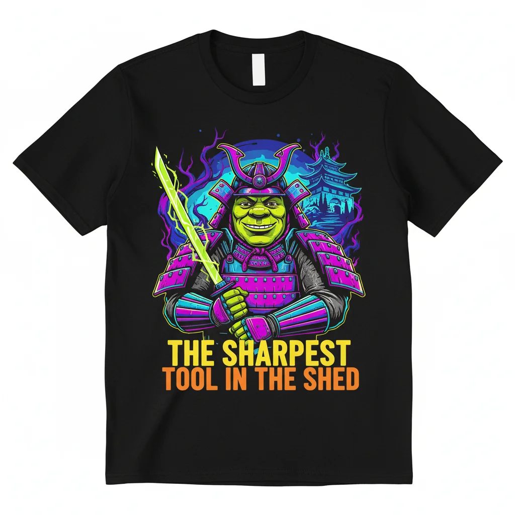 Shrek Samurai The Sharpest Tool In The Shed T-Shirt - Iconic Anime Style Tee