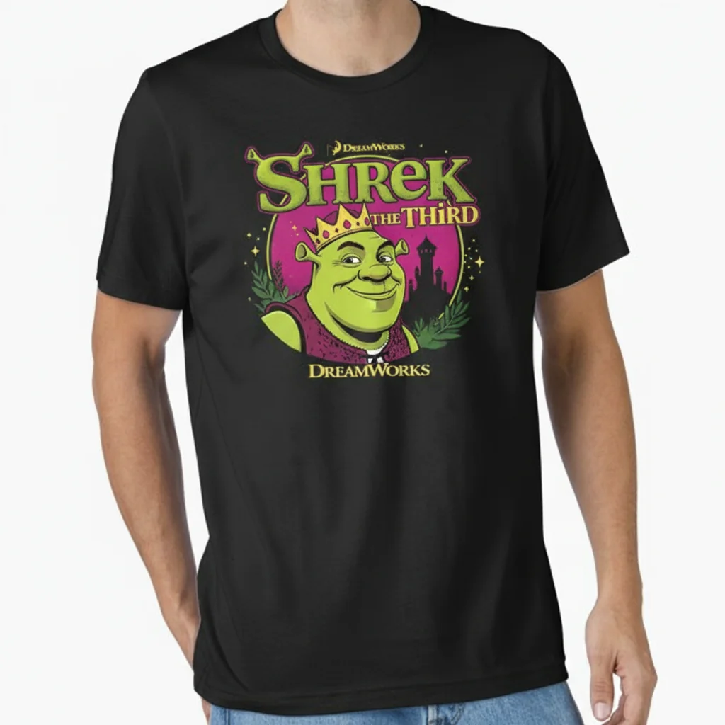 Shrek The Third DreamWorks Ogre Title Logo: A Nostalgic Essential Tee