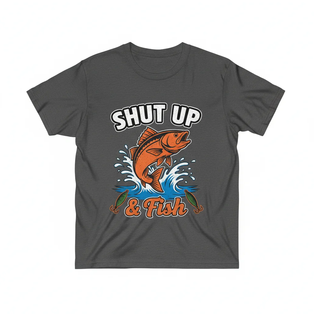 Shut Up and Fish Essential T-Shirt – Premium Angler Tee for Men & Women
