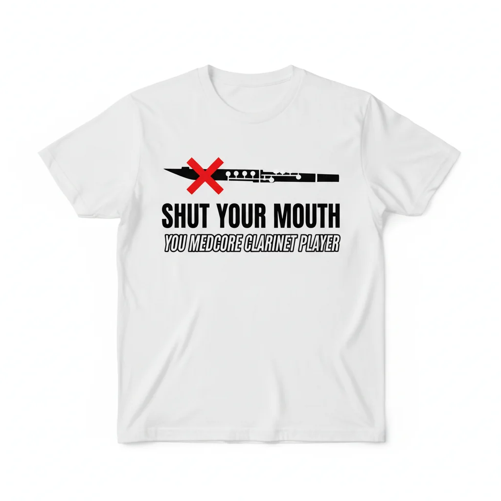 Durable & Vibrant "Shut Your Mouth You Mediocre Clarinet Player" Essential T-Shirt