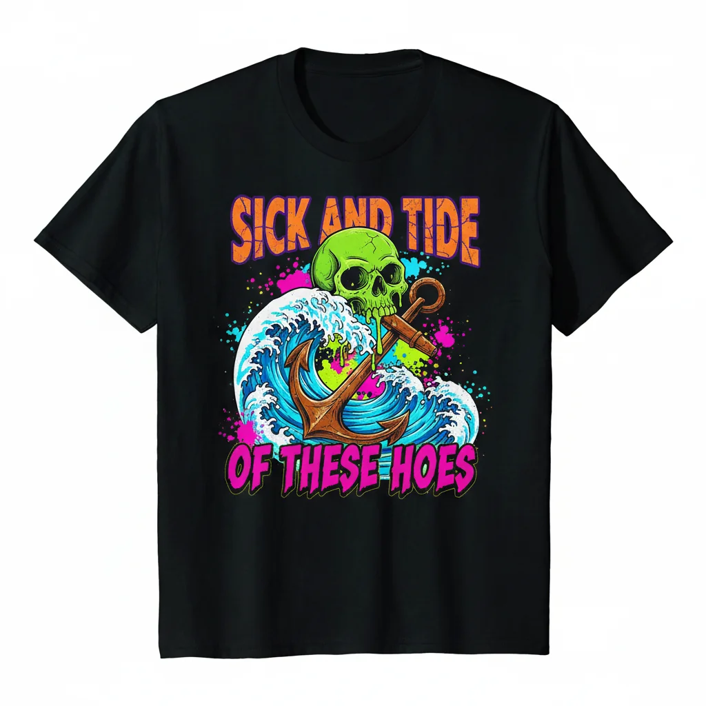 Sick and Tired of These Hoes Funny Sarcastic T-Shirt