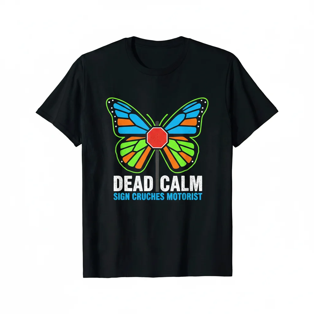 Sign Crushes Motorist Dead Calm Butterfly Unisex T-Shirt – Premium Comfort Tee