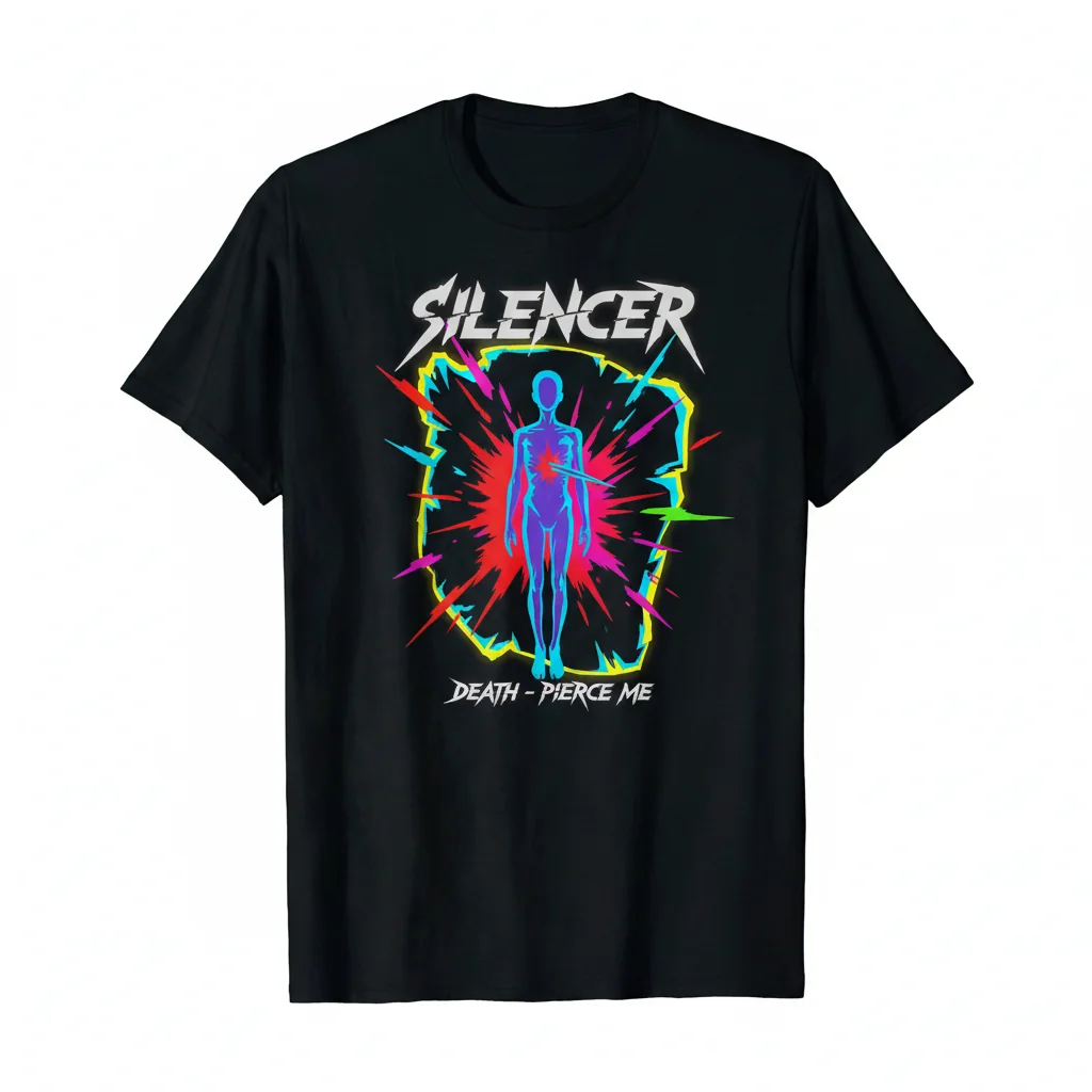 Silencer "Death - Pierce Me" 2001 Album Art Essential Unisex T-Shirt – Fade-Resistant & Pre-Shrunk