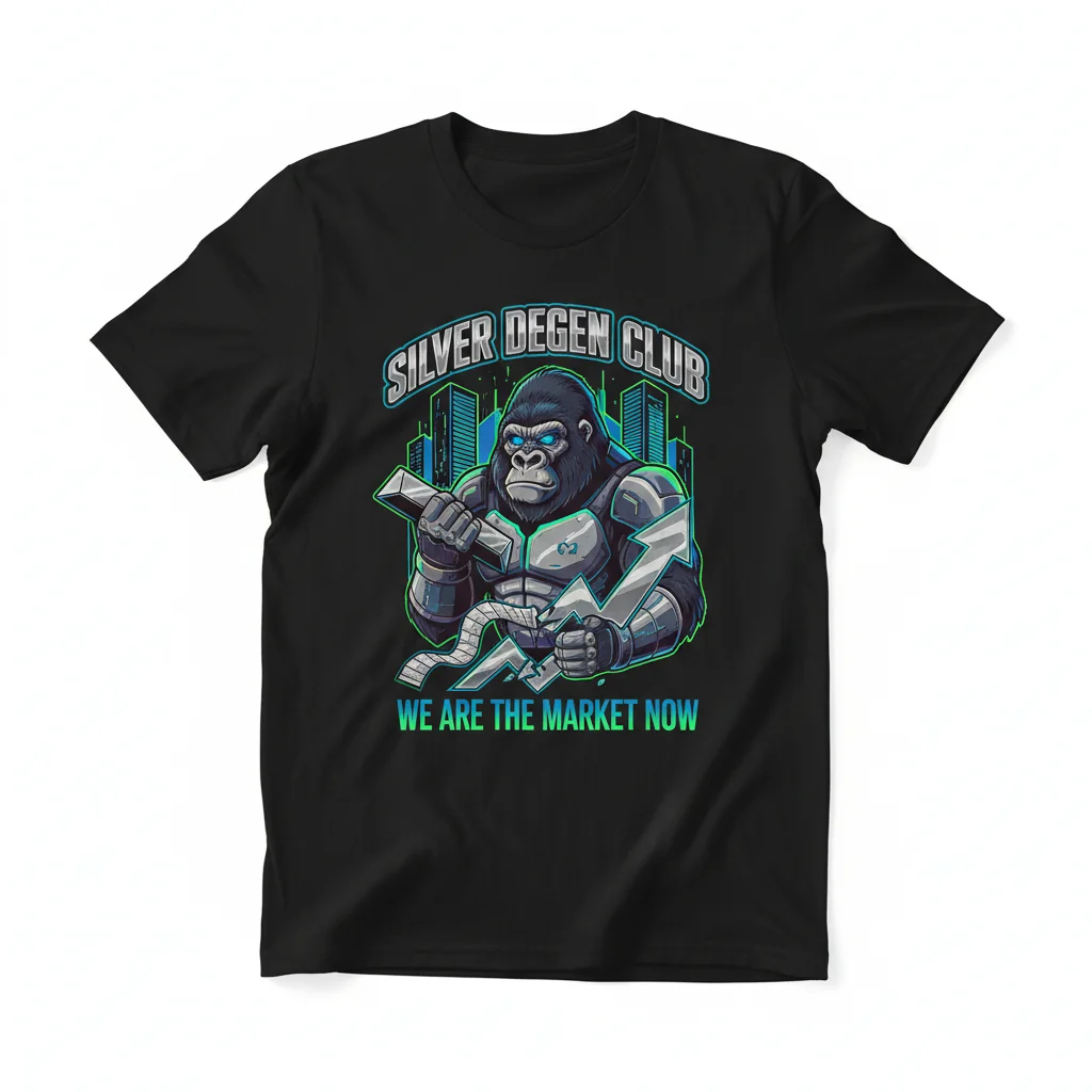 Silver Degen Club 'We Are The Market Now' Essential T-Shirt - Premium Cotton Tee