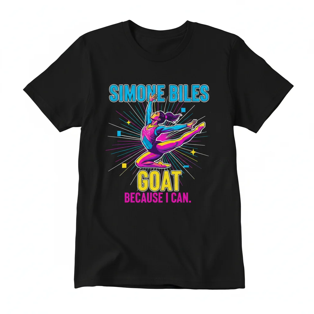 Simone Biles GOAT Because I Can Shirt - Premium Cotton T-Shirt