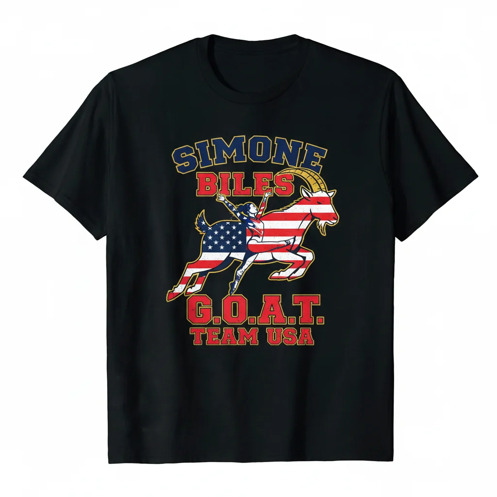 Celebrate Greatness: Simone Biles GOAT USA Team Shirt