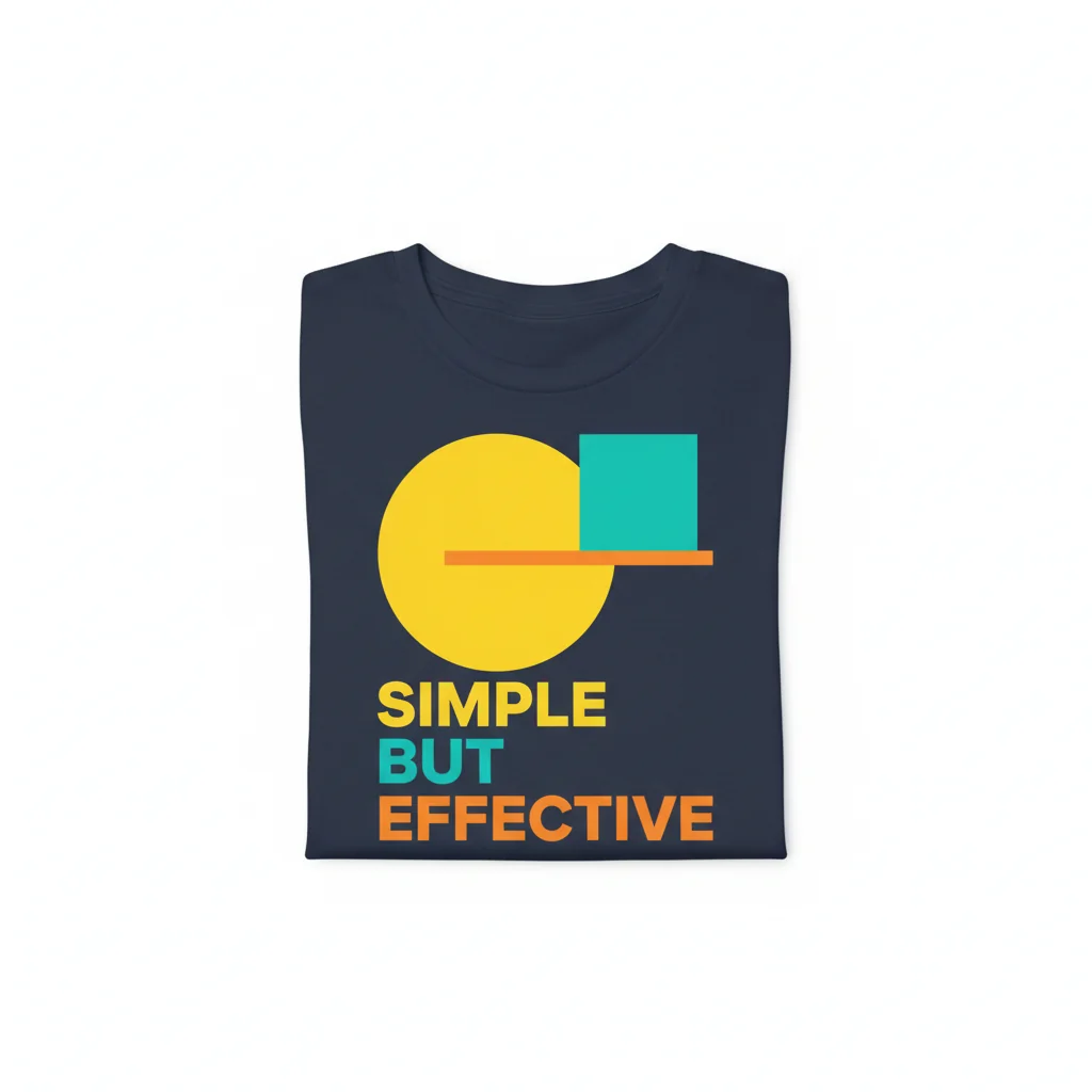 Essential T-Shirt "Simple But Effective" - 100% Ring-Spun Cotton, Retail Fit