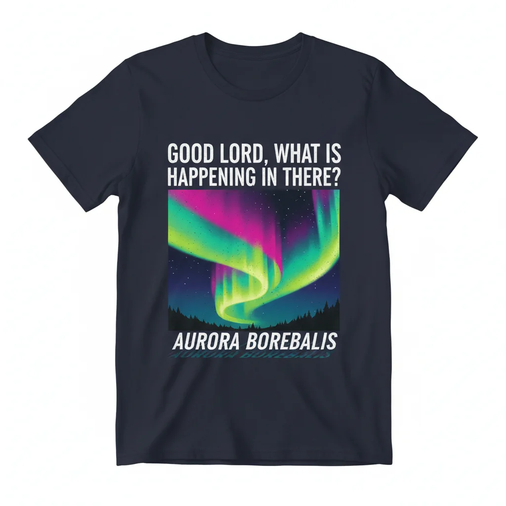 Aurora Borealis "Simpson Quote" Essential T-Shirt - Vibrant Northern Lights Tee