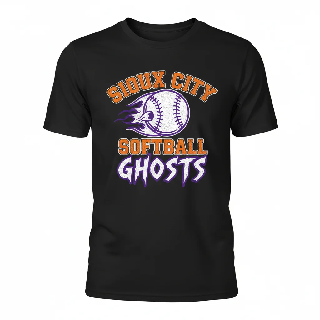Sioux City Ghosts Softball Team T-Shirt | Vintage Inspired Graphic Tee