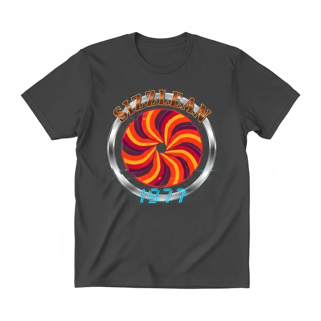 Sizzlean 1977 Vintage Graphic Essential T-Shirt - Retro Pop Culture Tee