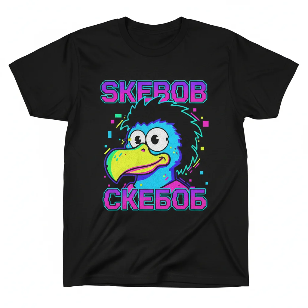 Скебоб Мем Футболка - Skebob Meme T-Shirt | Унисекс Хлопковая Футболка