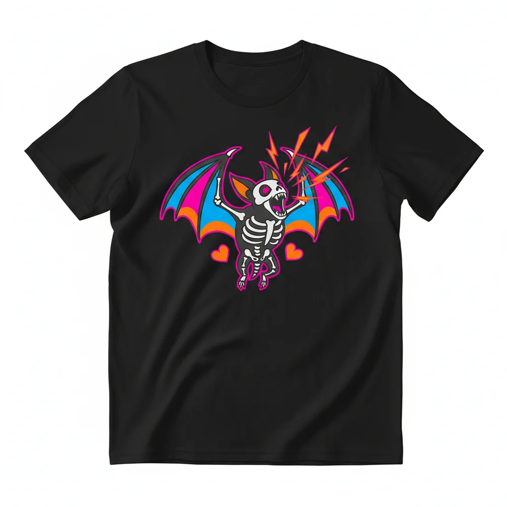 Skelanimals Diego the Bat Shouting - Red Essential T-Shirt: Lasting Style & Comfort