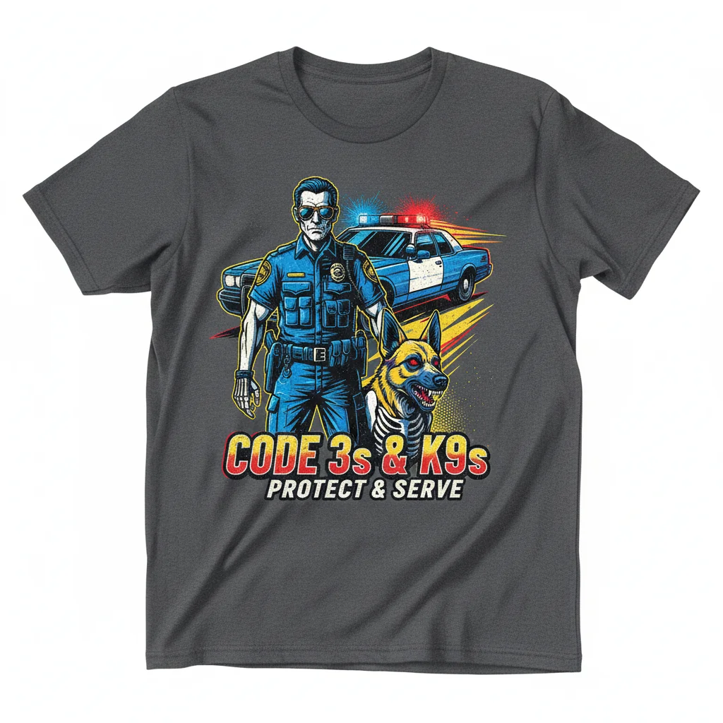 Skeleton CODE 3s and K9s Shirt | Durable & Fade-Resistant Unisex Tee