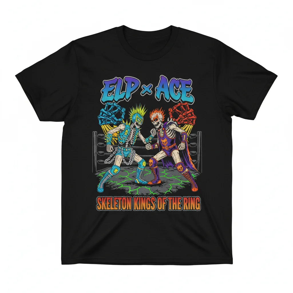 Skeleton ELP x ACE Wrestling Shirt – Premium Fan Apparel