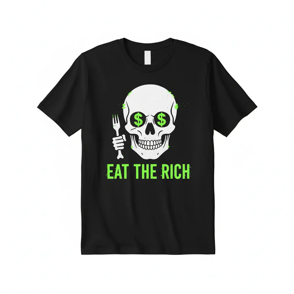 Skeleton Eat The Rich ETR Graphic Tee - Unisex