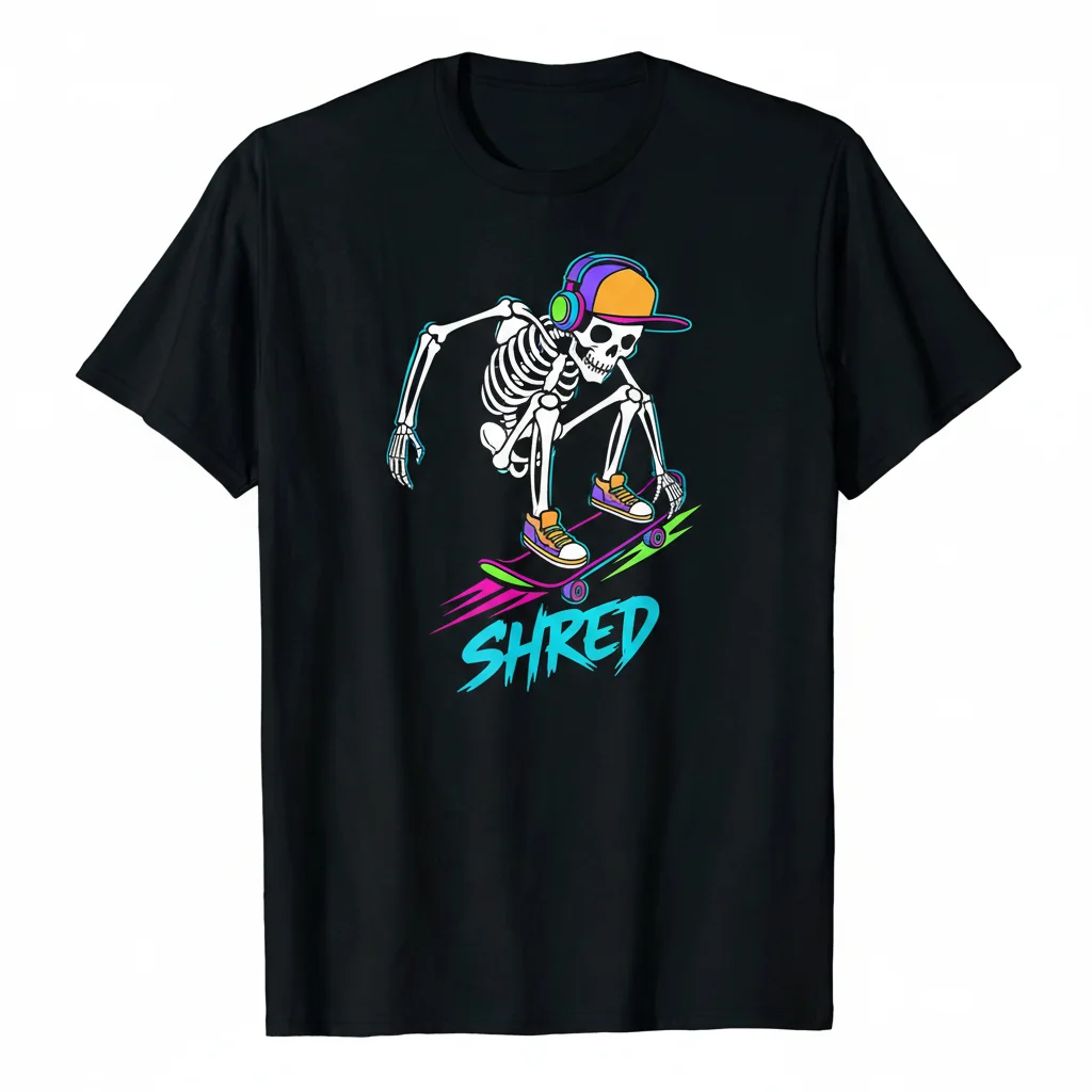 Skeleton Skateboarding Cool Skate Graphic Design – Ultra-Durable Essential T-Shirt