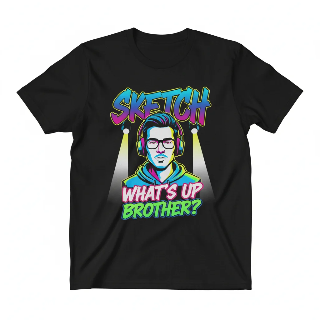 Sketch Streamer "What's Up Brother" Ultimate Comfort Tee