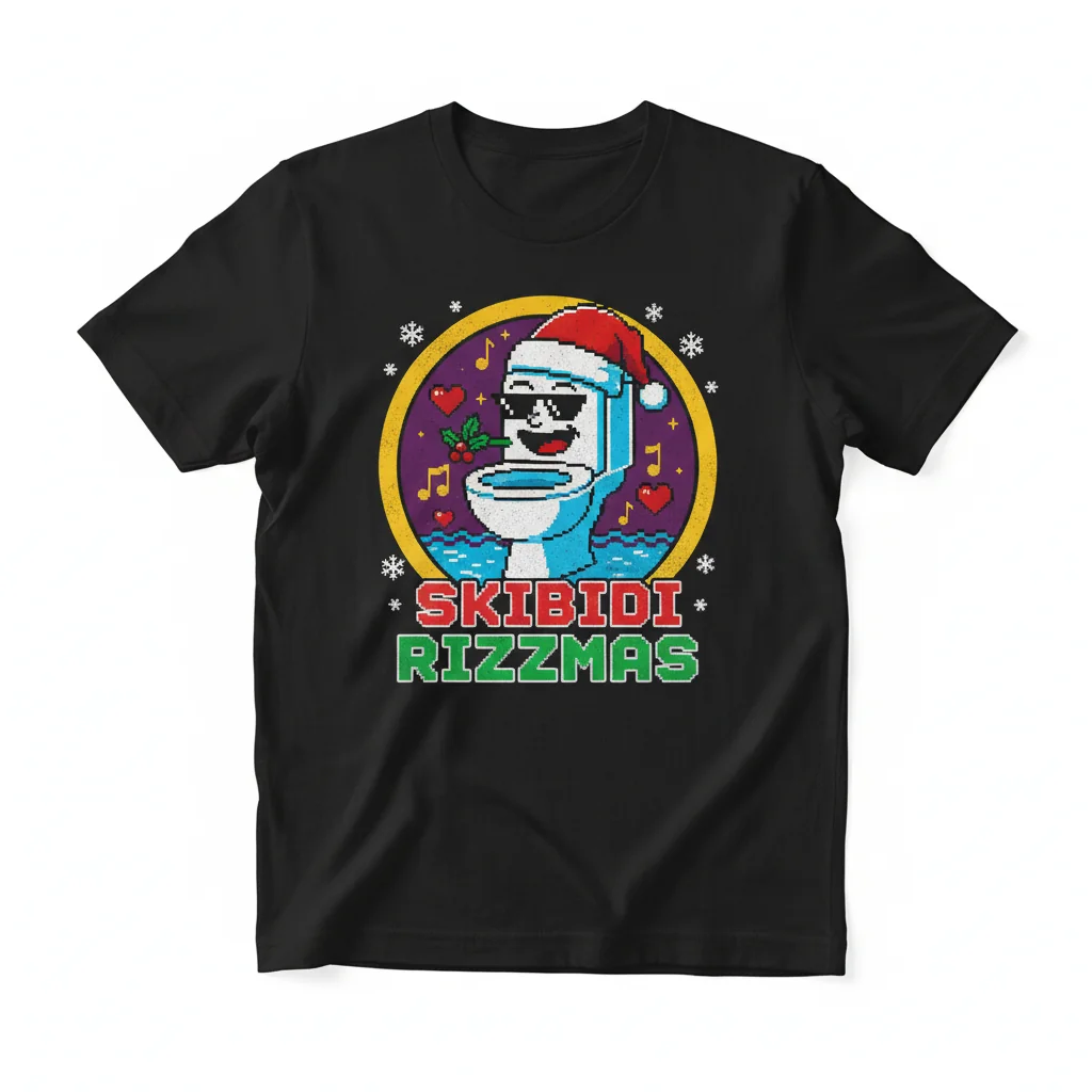 Skibidi Rizzmas Ornament – Durable & Vibrant Funny Toilet Humor Decor