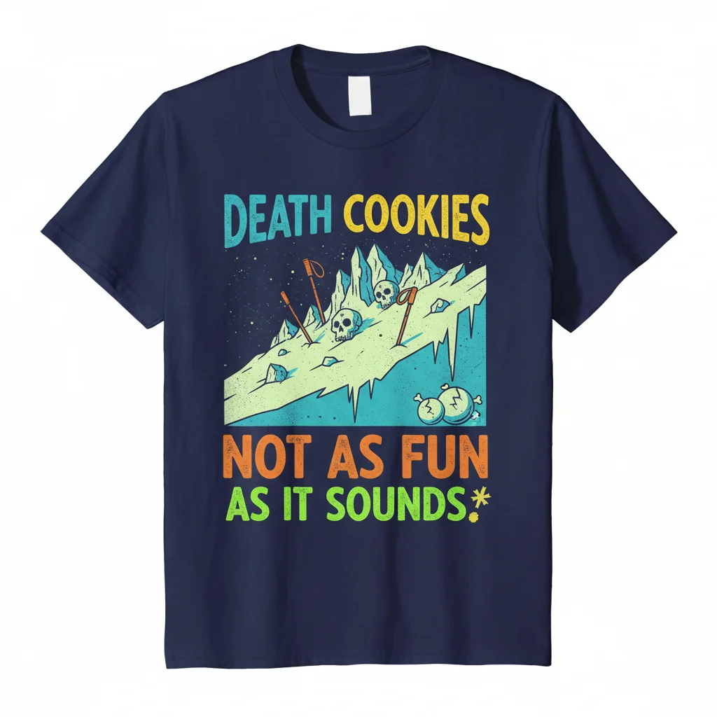 Death Cookies Skiing Pun T-Shirt - Essential Winter Fun Tee