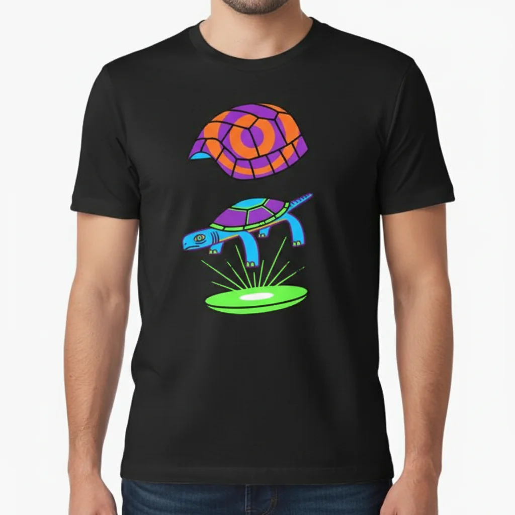 Skinny Turtle Artistic Tee | Wearable Hand-Drawn Art