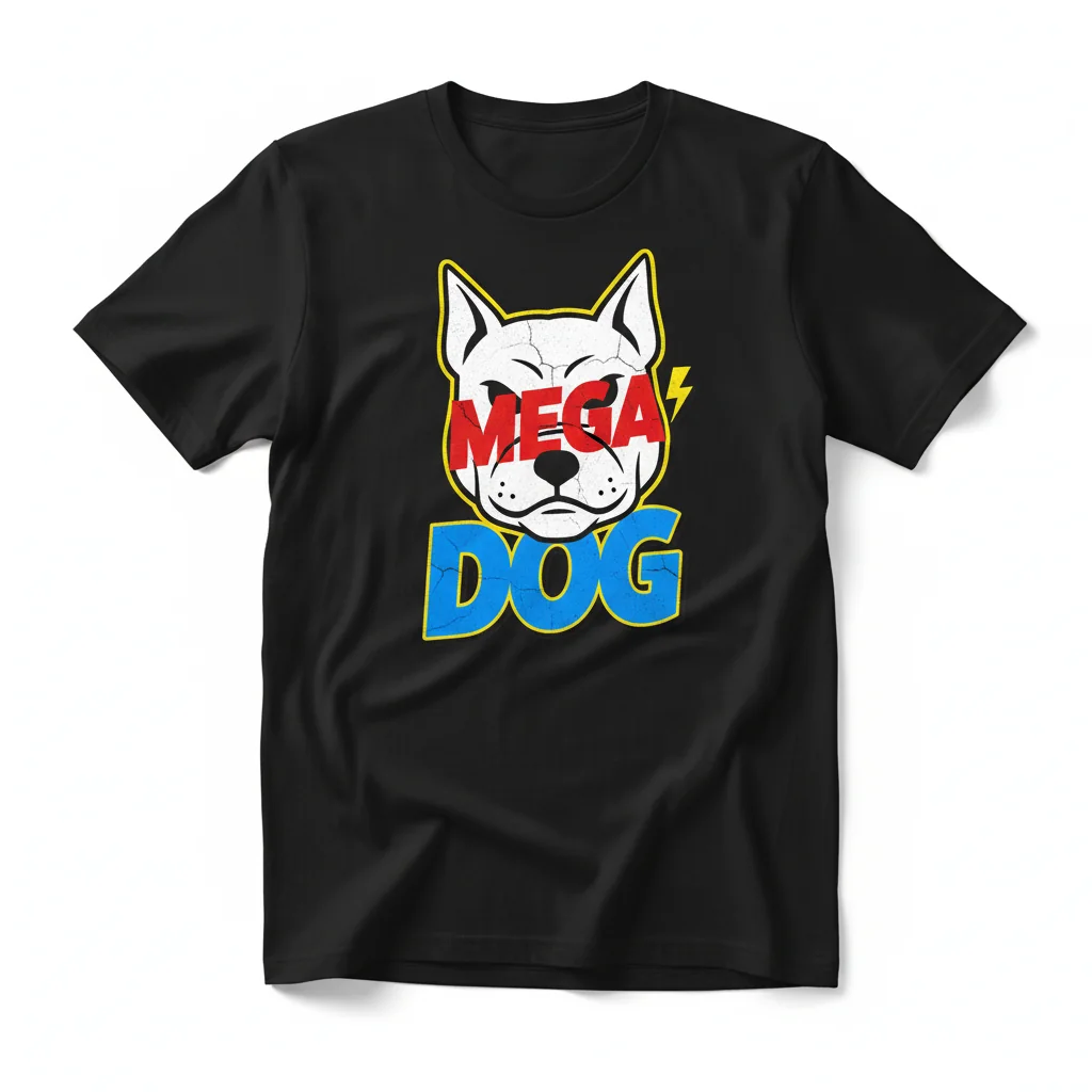 Skins UK Sid Jenkins Mega Dog Design T-Shirt - Premium Cotton Tee