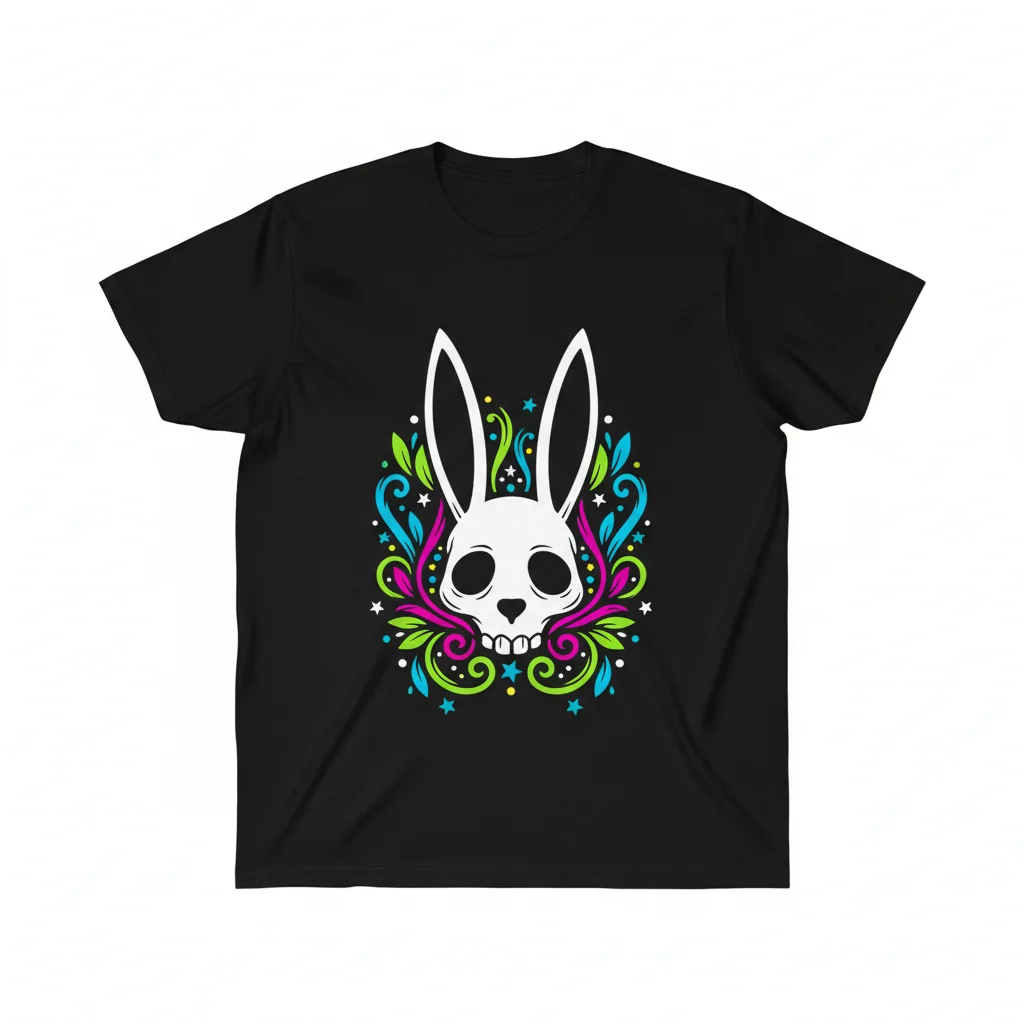 Skull Bunny Tattoo Tee: Unbeatable Durability & Comfort