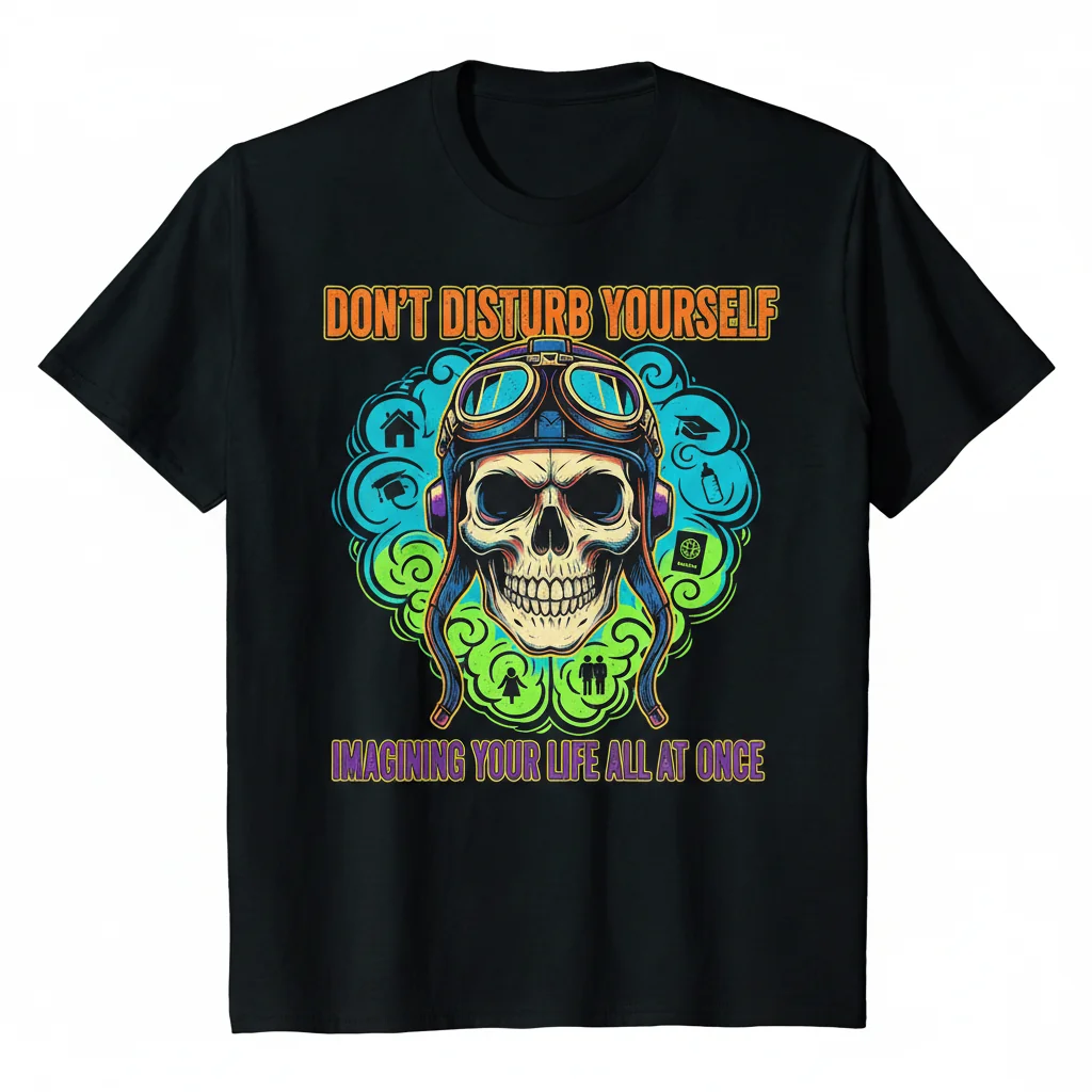 'Imagine Your Life' Skull Art Tee