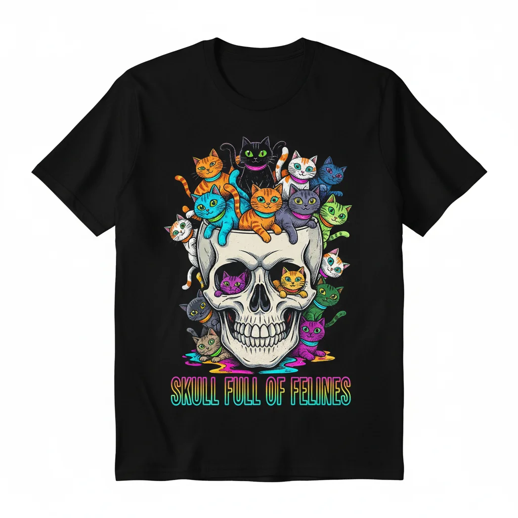 Skull is Full of Cats Premium Unisex T-Shirt – Unbeatable Comfort & Durability