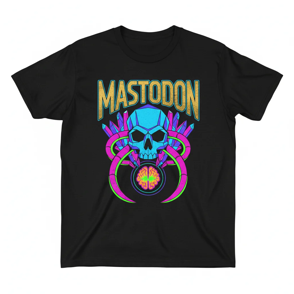 Vintage Skull Mastodon Band T-Shirt - Official Merch & Apparel
