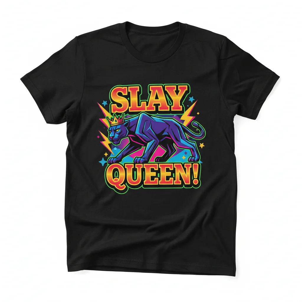Camiseta Gráfica "Slay Queen!": Estilo Duradero, Ajuste Perfecto