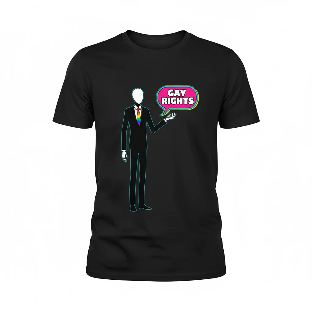 Slenderman Said Gay Rights T-Shirt - Premium Essential Tee