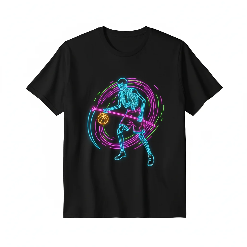 Slim Reaper Neon Player T-Shirt – High-Quality Gaming Apparel