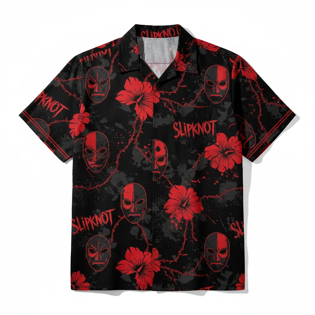 Slipknot Heavy Metal Rock Hawaiian Shirt - Ultra-Durable & Fade-Resistant