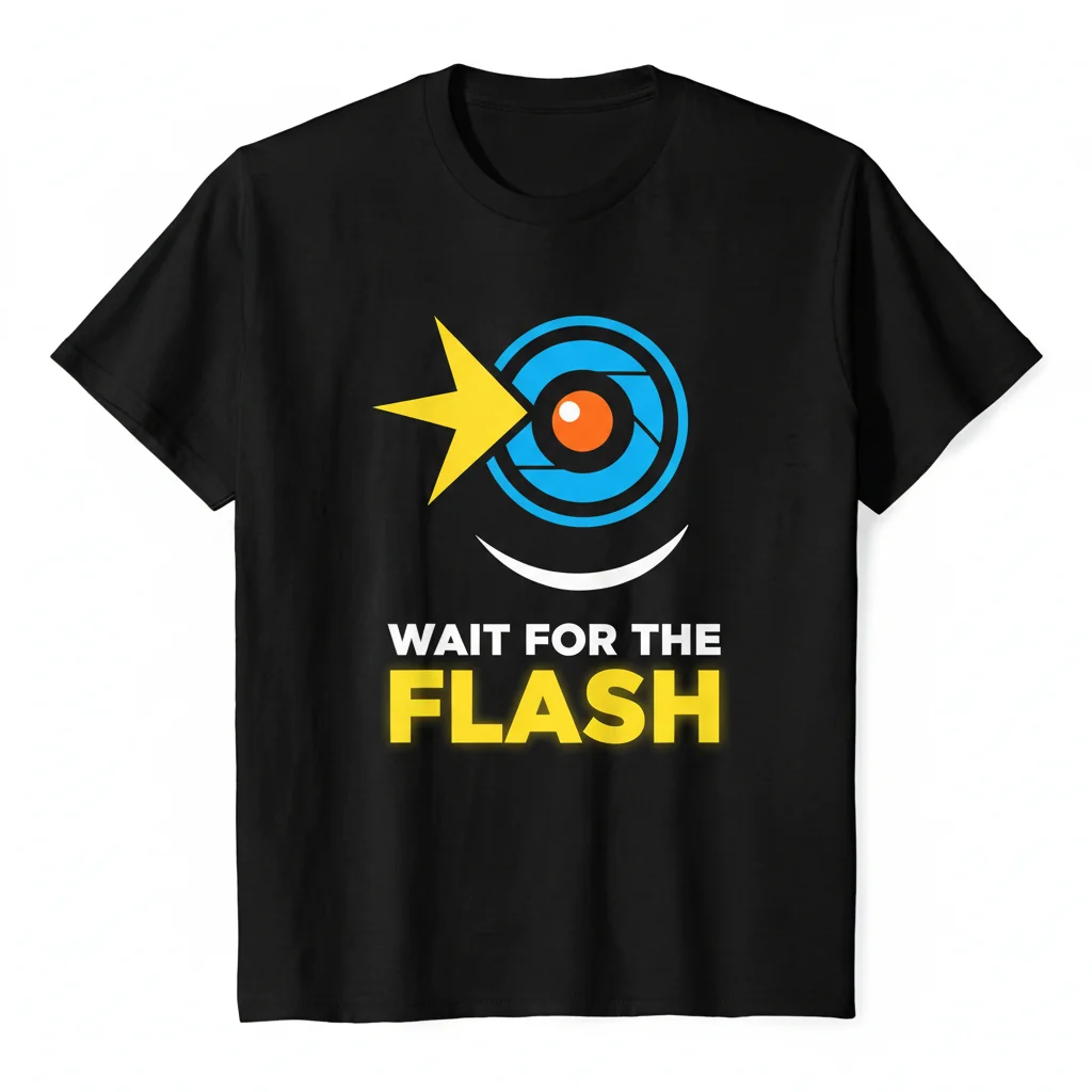 Camiseta Esencial "Smile, wait for the flash" - Durabilidad & Estilo