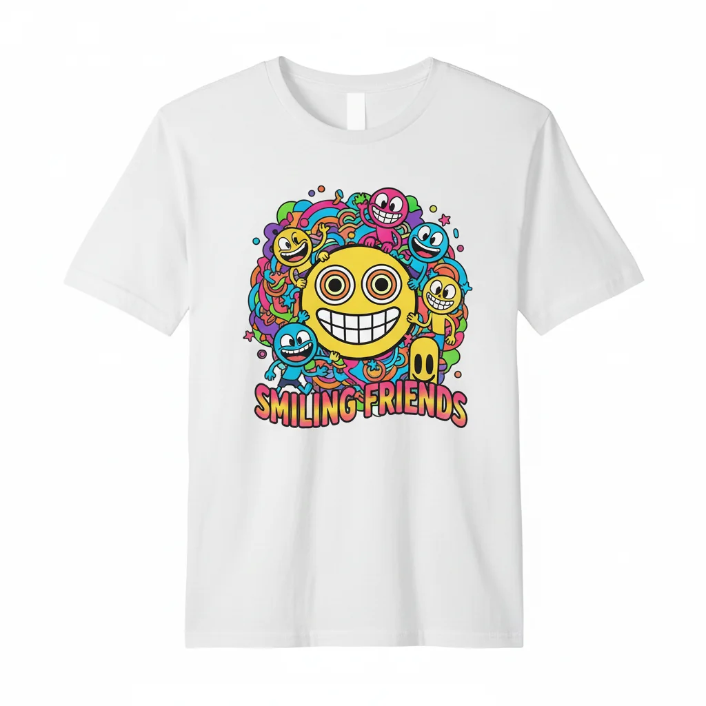 Smiling Friends Logo T-Shirt - Official Adult Unisex Cotton Tee