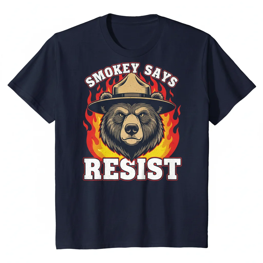 Smokey Says Resist T-Shirt | Premium Cotton Graphic Tee
