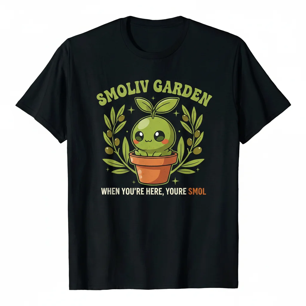 Smoliv Garden: 'When You're Here, You're Smol' T-Shirt | Premium Unisex Tee