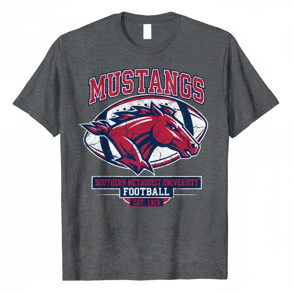 SMU Mustangs Football T-Shirt – Southern Methodist University Apparel