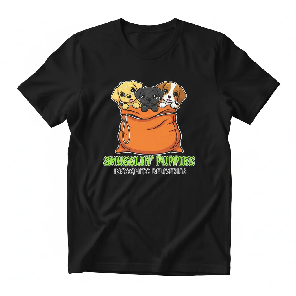 Smugglin Puppies Funny Dog Lover Essential T-Shirt - Durable & Comfortable